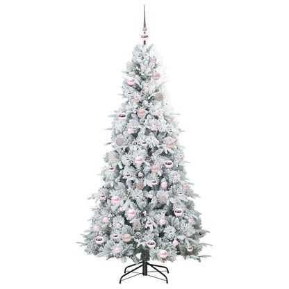 Artificial Hinged Christmas Tree White 180 cm PE and PVC