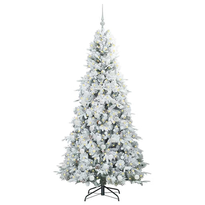 Artificial Hinged Christmas Tree White 180 cm PE and PVC
