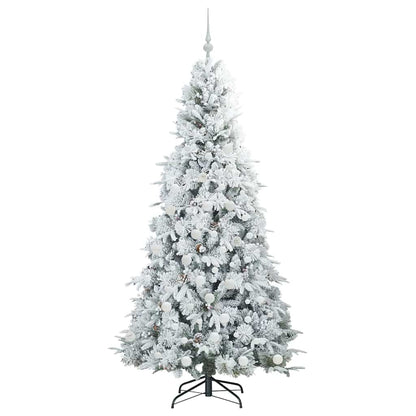Artificial Hinged Christmas Tree White 180 cm PE and PVC
