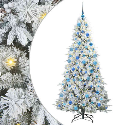 Artificial Hinged Christmas Tree White 180 cm PE and PVC
