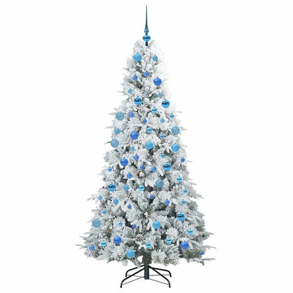 Artificial Hinged Christmas Tree White 180 cm PE and PVC
