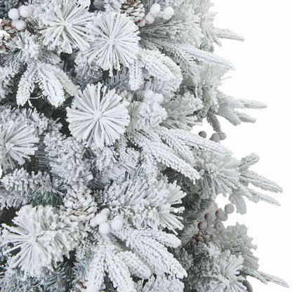 Artificial Hinged Christmas Tree White 210 cm PE and PVC