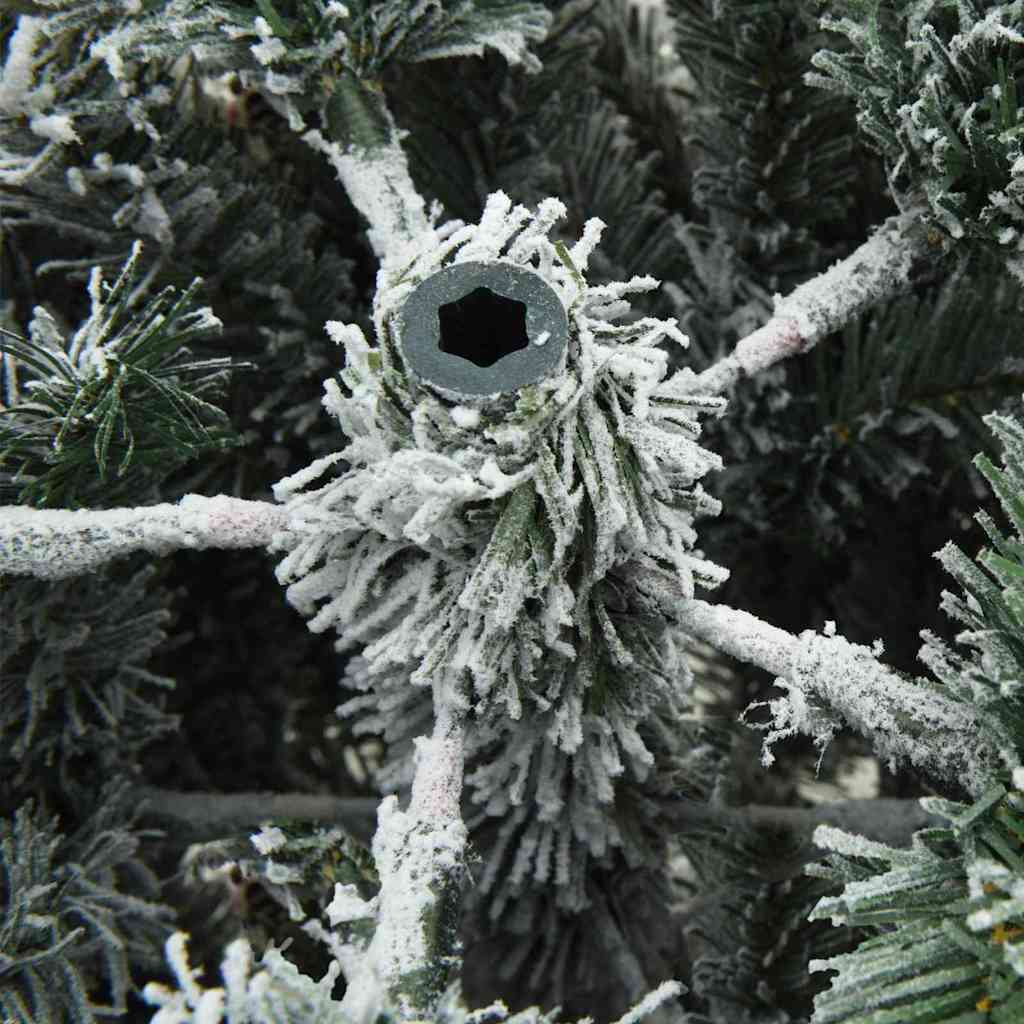 Artificial Hinged Christmas Tree White 210 cm PE and PVC