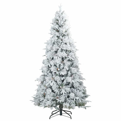 Artificial Hinged Christmas Tree White 210 cm PE and PVC