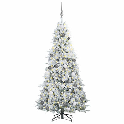 Artificial Hinged Christmas Tree White 210 cm PE and PVC