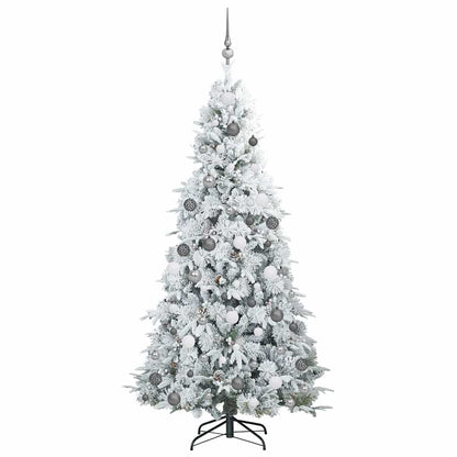 Artificial Hinged Christmas Tree White 210 cm PE and PVC