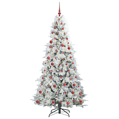 Artificial Hinged Christmas Tree White 210 cm PE and PVC
