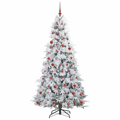 Artificial Hinged Christmas Tree White 210 cm PE and PVC