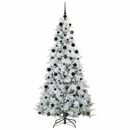 Artificial Hinged Christmas Tree White 210 cm PE and PVC