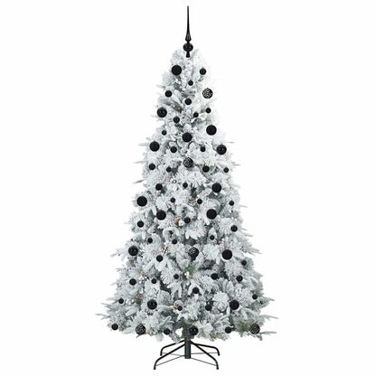 Artificial Hinged Christmas Tree White 210 cm PE and PVC