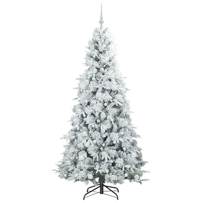 Artificial Hinged Christmas Tree White 210 cm PE and PVC