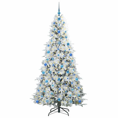 Artificial Hinged Christmas Tree White 210 cm PE and PVC
