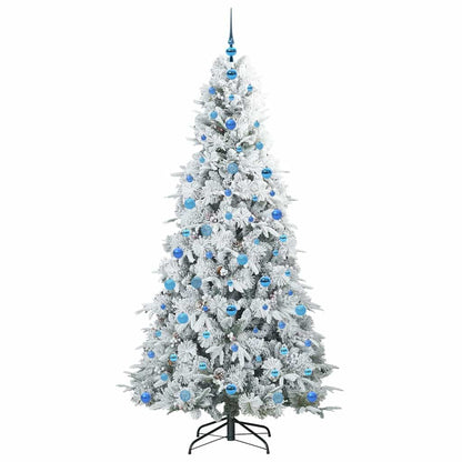 Artificial Hinged Christmas Tree White 210 cm PE and PVC