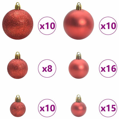 Artificial Hinged Christmas Tree White 240 cm PE and PVC