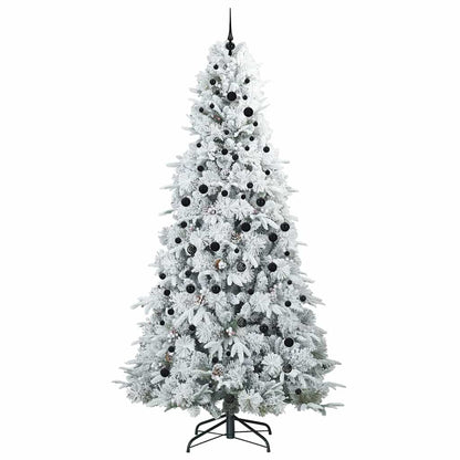 Artificial Hinged Christmas Tree White 240 cm PE and PVC