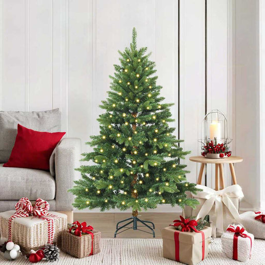 Artificial Christmas Tree with 150 LEDs Green 150 cm PE and PVC