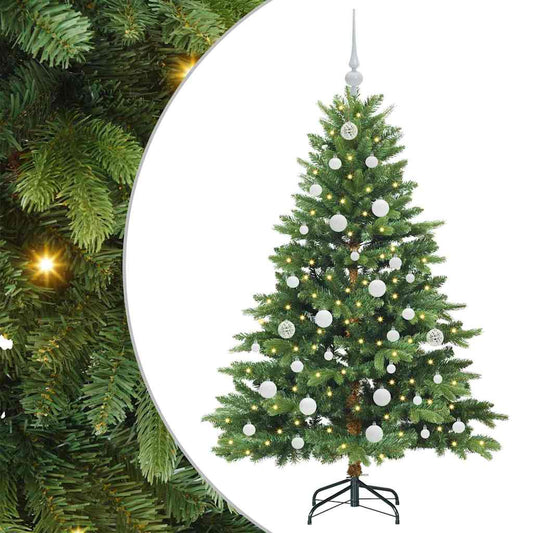 Artificial Christmas Tree with 150 LEDs Green 150 cm PE and PVC