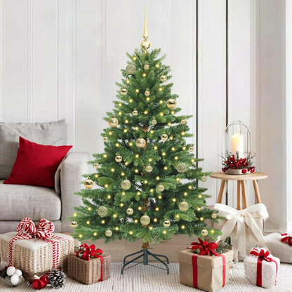 Artificial Christmas Tree with 150 LEDs Green 150 cm PE and PVC