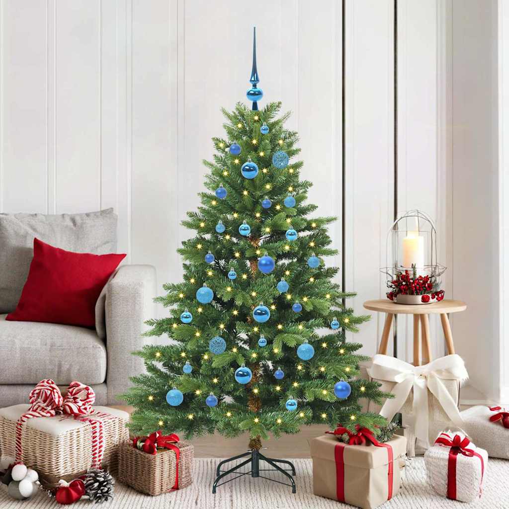 Artificial Christmas Tree with 150 LEDs Green 150 cm PE and PVC