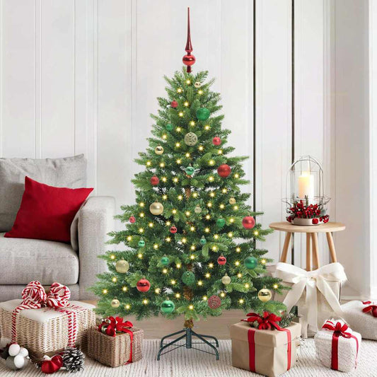 Artificial Christmas Tree with 150 LEDs Green 150 cm PE and PVC