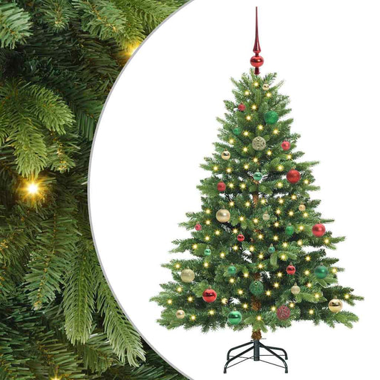 Artificial Christmas Tree with 150 LEDs Green 150 cm PE and PVC