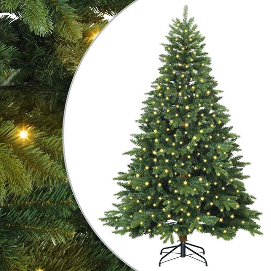 Artificial Christmas Tree with 300 LEDs Green 180 cm PE and PVC