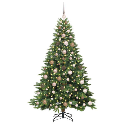 Artificial Christmas Tree with 300 LEDs Green 180 cm PE and PVC