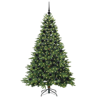 Artificial Christmas Tree with 300 LEDs Green 180 cm PE and PVC