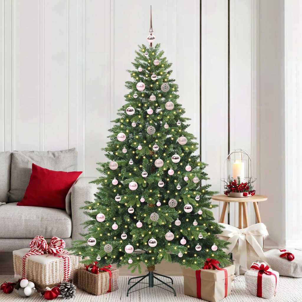 Artificial Christmas Tree with 300 LEDs Green 180 cm PE and PVC