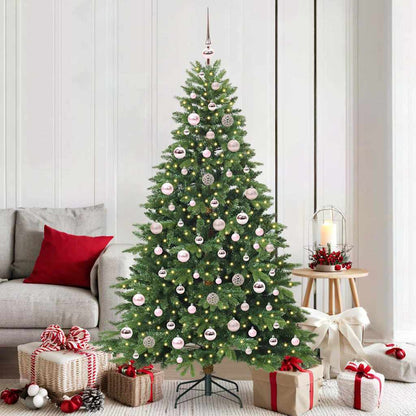 Artificial Christmas Tree with 300 LEDs Green 180 cm PE and PVC
