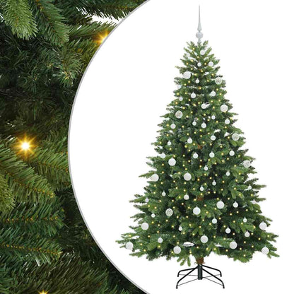 Artificial Christmas Tree with 300 LEDs Green 180 cm PE and PVC