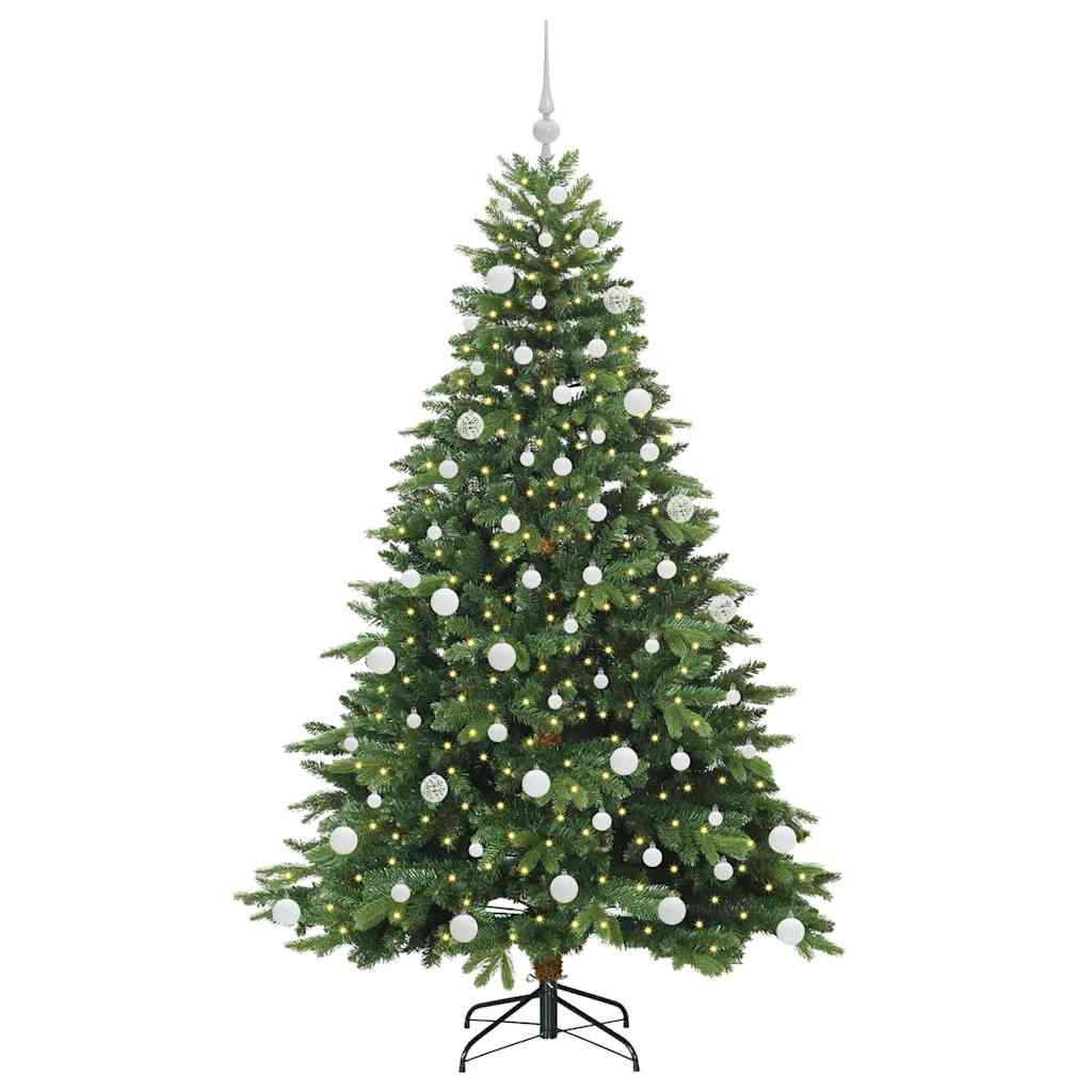 Artificial Christmas Tree with 300 LEDs Green 180 cm PE and PVC