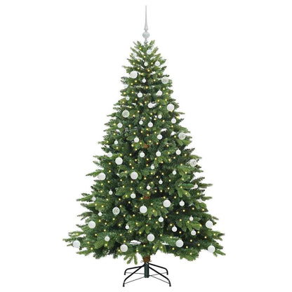 Artificial Christmas Tree with 300 LEDs Green 180 cm PE and PVC