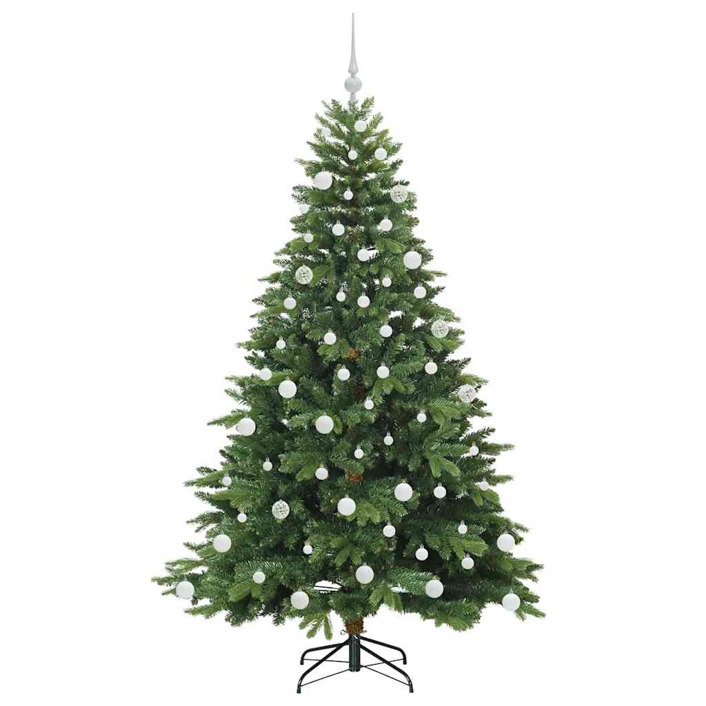 Artificial Christmas Tree with 300 LEDs Green 180 cm PE and PVC