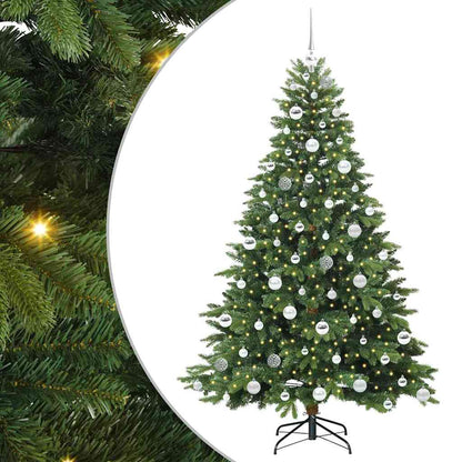 Artificial Christmas Tree with 300 LEDs Green 180 cm PE and PVC