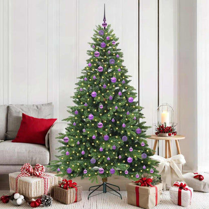Artificial Christmas Tree with 300 LEDs Green 180 cm PE and PVC