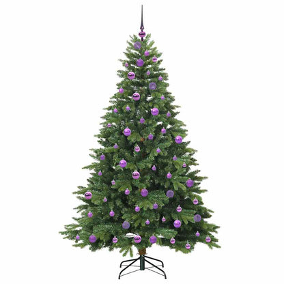 Artificial Christmas Tree with 300 LEDs Green 180 cm PE and PVC