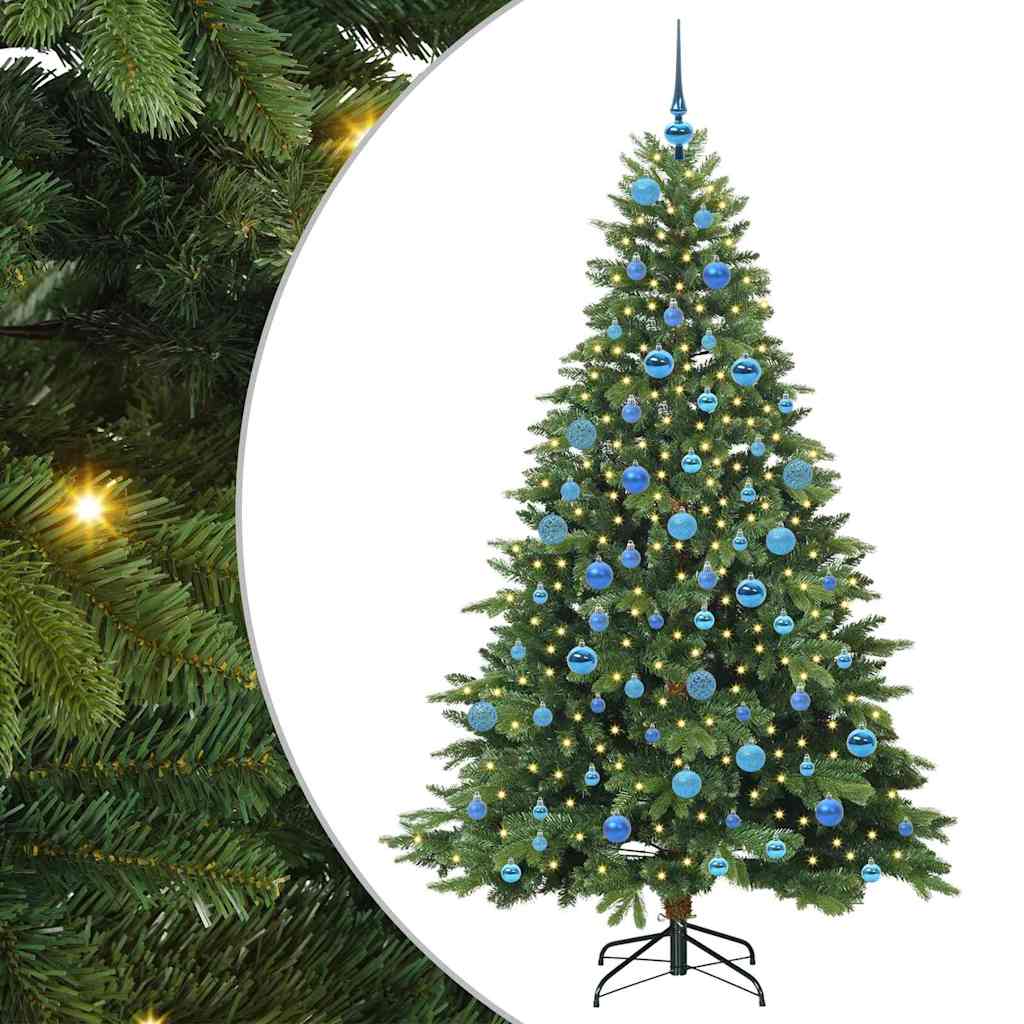 Artificial Christmas Tree with 300 LEDs Green 180 cm PE and PVC