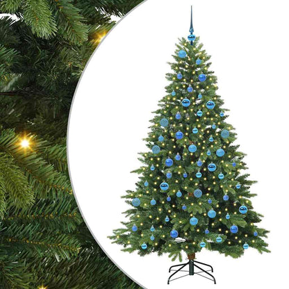 Artificial Christmas Tree with 300 LEDs Green 180 cm PE and PVC
