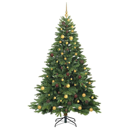 Artificial Christmas Tree with 300 LEDs Green 210 cm PE and PVC