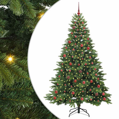 Artificial Christmas Tree with 300 LEDs Green 210 cm PE and PVC