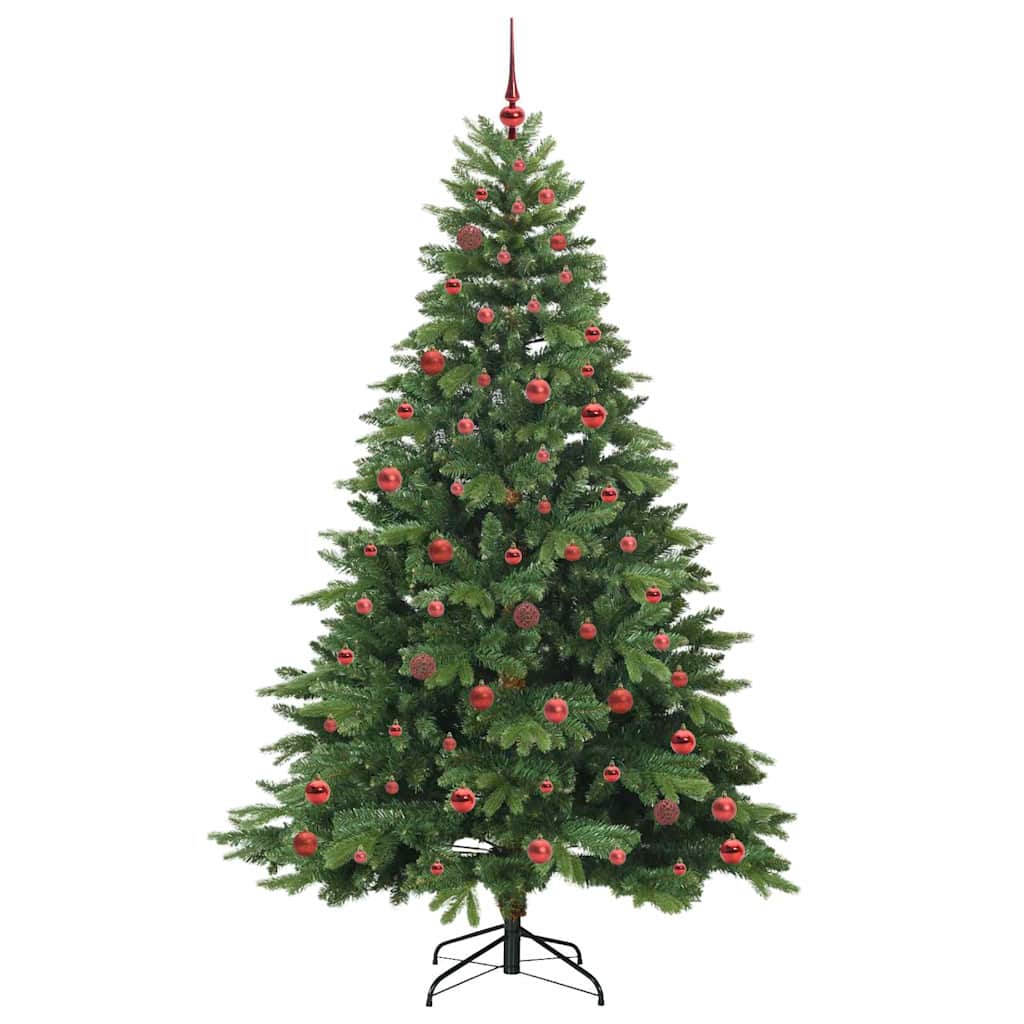 Artificial Christmas Tree with 300 LEDs Green 210 cm PE and PVC