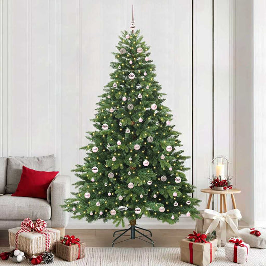 Artificial Christmas Tree with 300 LEDs Green 210 cm PE and PVC
