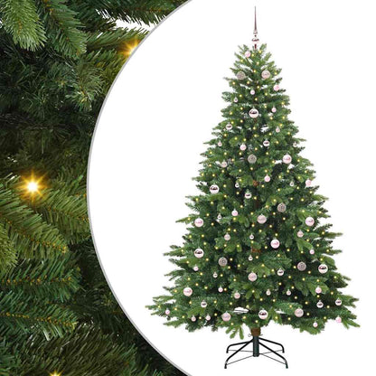 Artificial Christmas Tree with 300 LEDs Green 210 cm PE and PVC