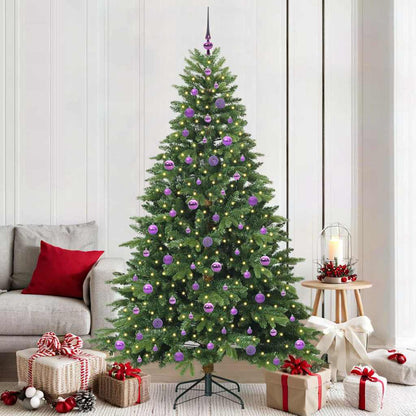 Artificial Christmas Tree with 300 LEDs Green 210 cm PE and PVC