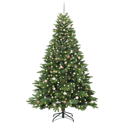 Artificial Christmas Tree with 300 LEDs Green 240 cm PE and PVC