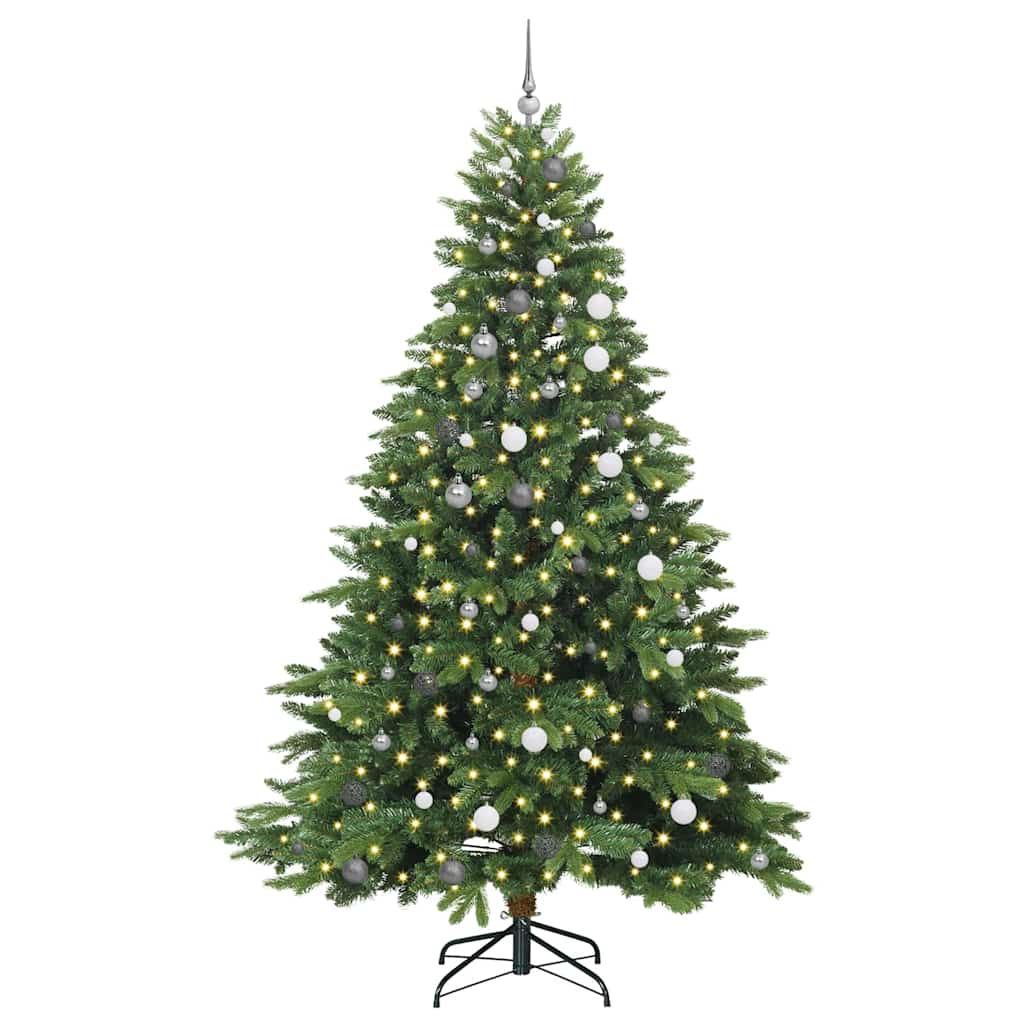 Artificial Christmas Tree with 300 LEDs Green 240 cm PE and PVC