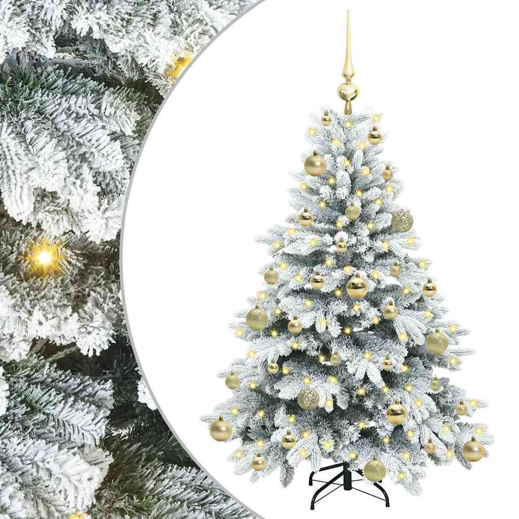 Artificial Christmas Tree with 150 LEDs White 120 cm PE and PVC