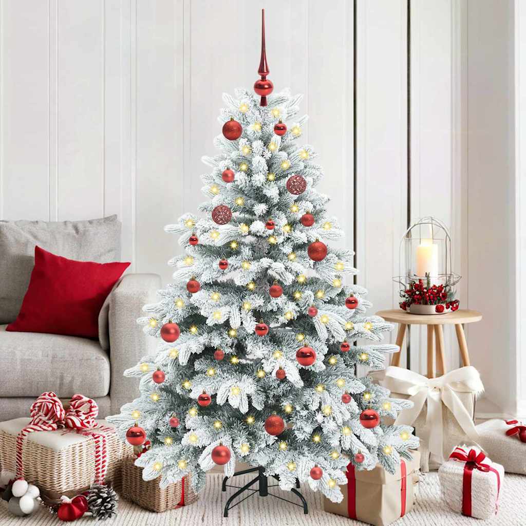 Artificial Christmas Tree with 150 LEDs White 150 cm PE and PVC