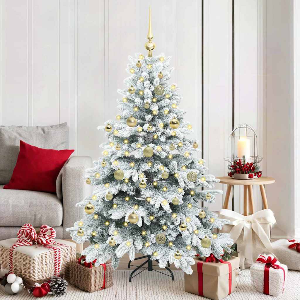 Artificial Christmas Tree with 150 LEDs White 150 cm PE and PVC